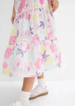 Jupe étagée en gaze de coton