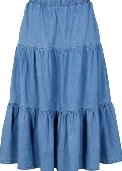 Jupe étagée en jean