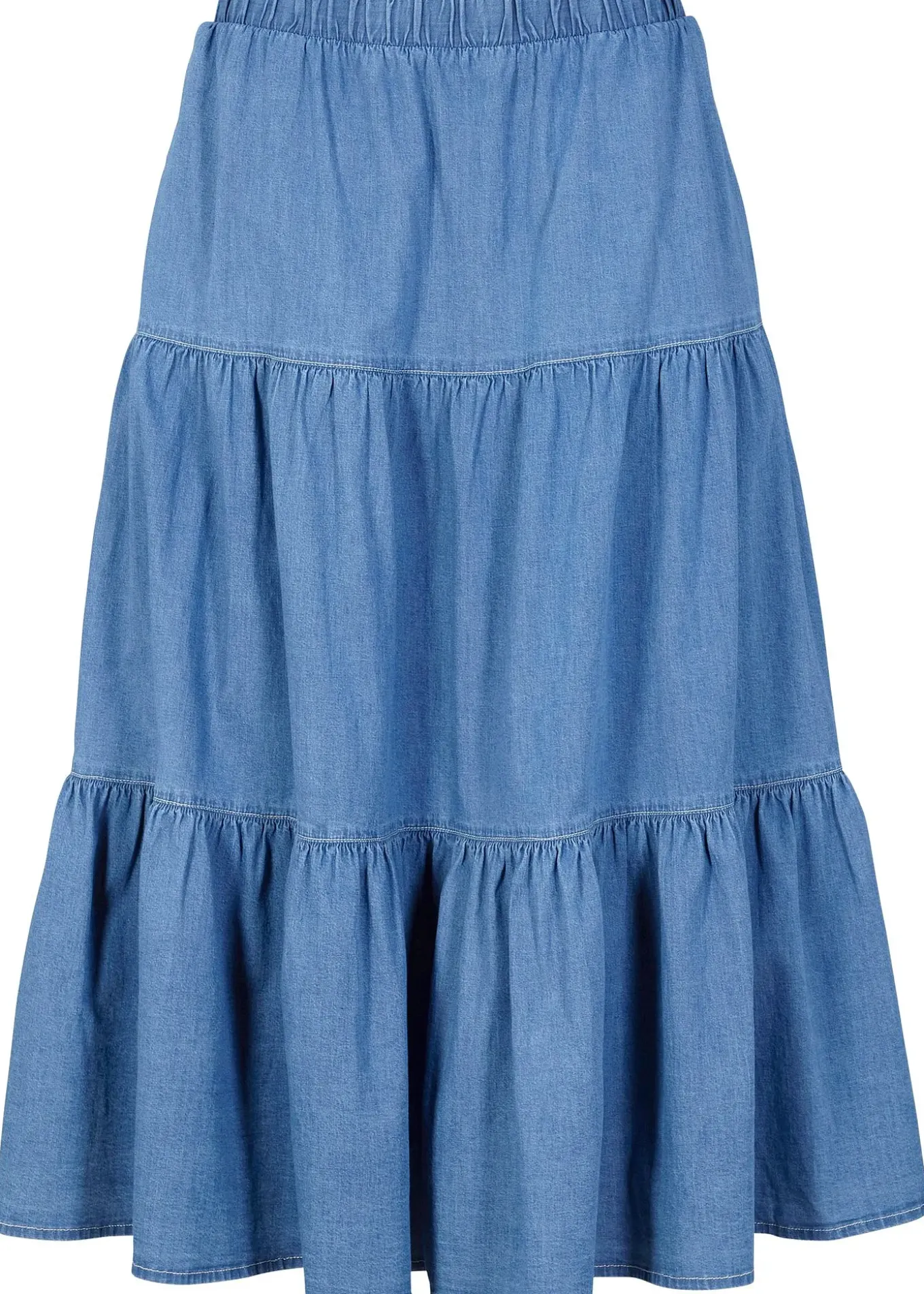 Jupe étagée en jean