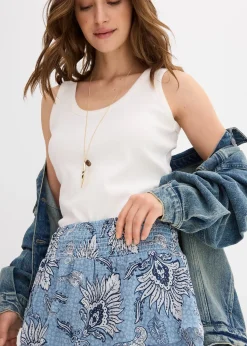 Jupe étagée en mousseline texturée