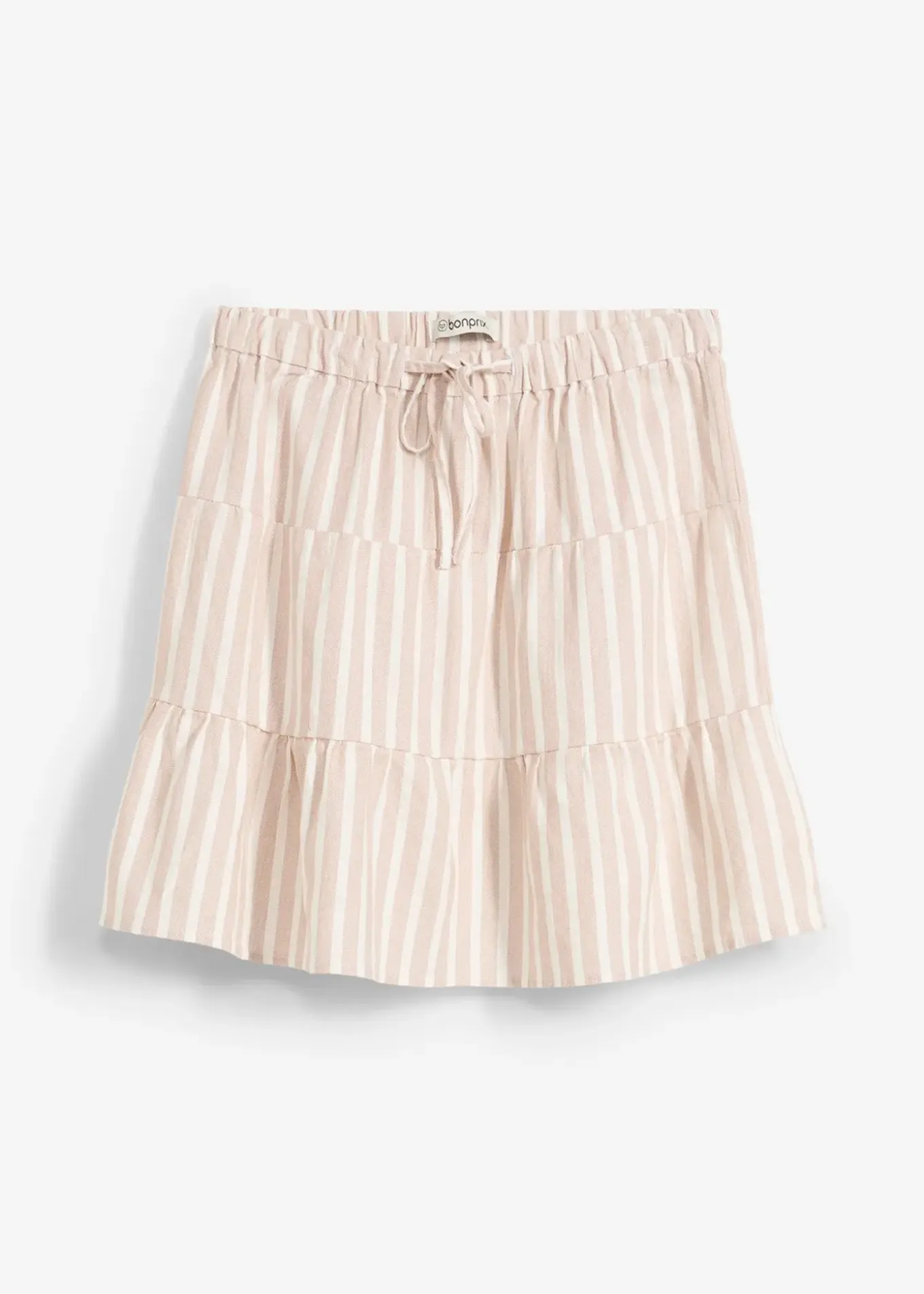 Jupe étagée et légère en lin mélangé