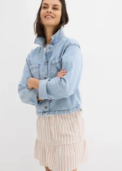 Jupe étagée et légère en lin mélangé