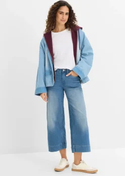 Jupe-culotte 7/8 en jean extensible ultra-doux