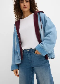 Jupe-culotte 7/8 en jean extensible ultra-doux