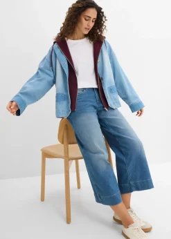 Jupe-culotte 7/8 en jean extensible ultra-doux