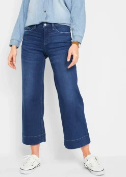 Jupe-culotte 7/8 en jean extensible ultra-doux