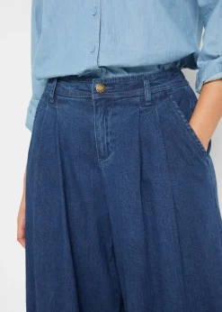 Jupe-culotte ample en jean