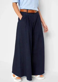 Jupe-culotte ample en jean