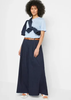 Jupe-culotte ample en jean