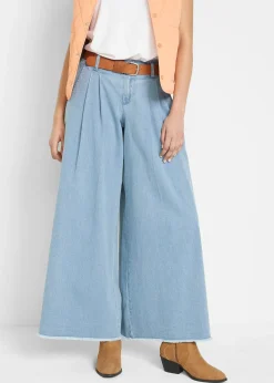 Jupe-culotte ample en jean