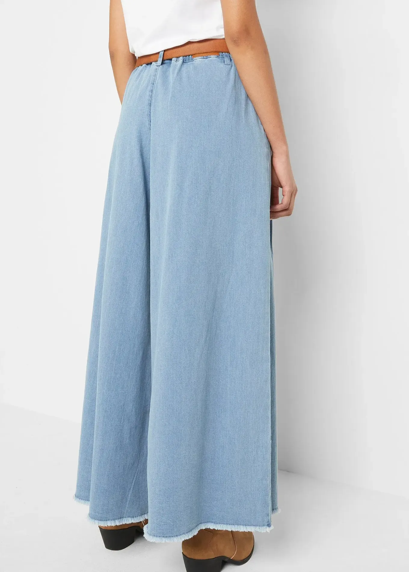 Jupe-culotte ample en jean