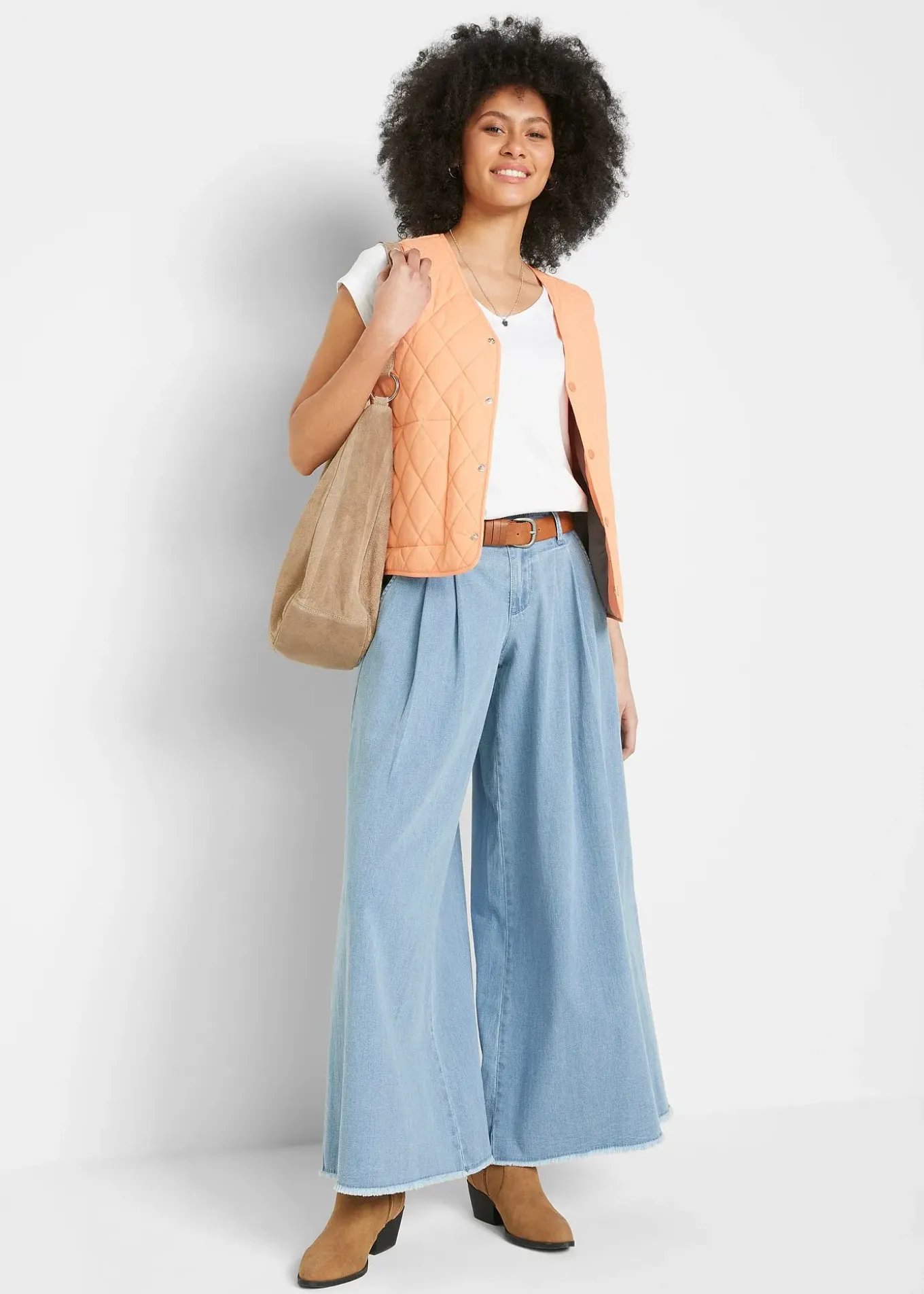 Jupe-culotte ample en jean