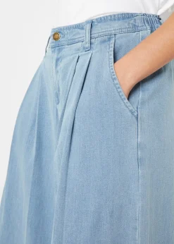 Jupe-culotte ample en jean