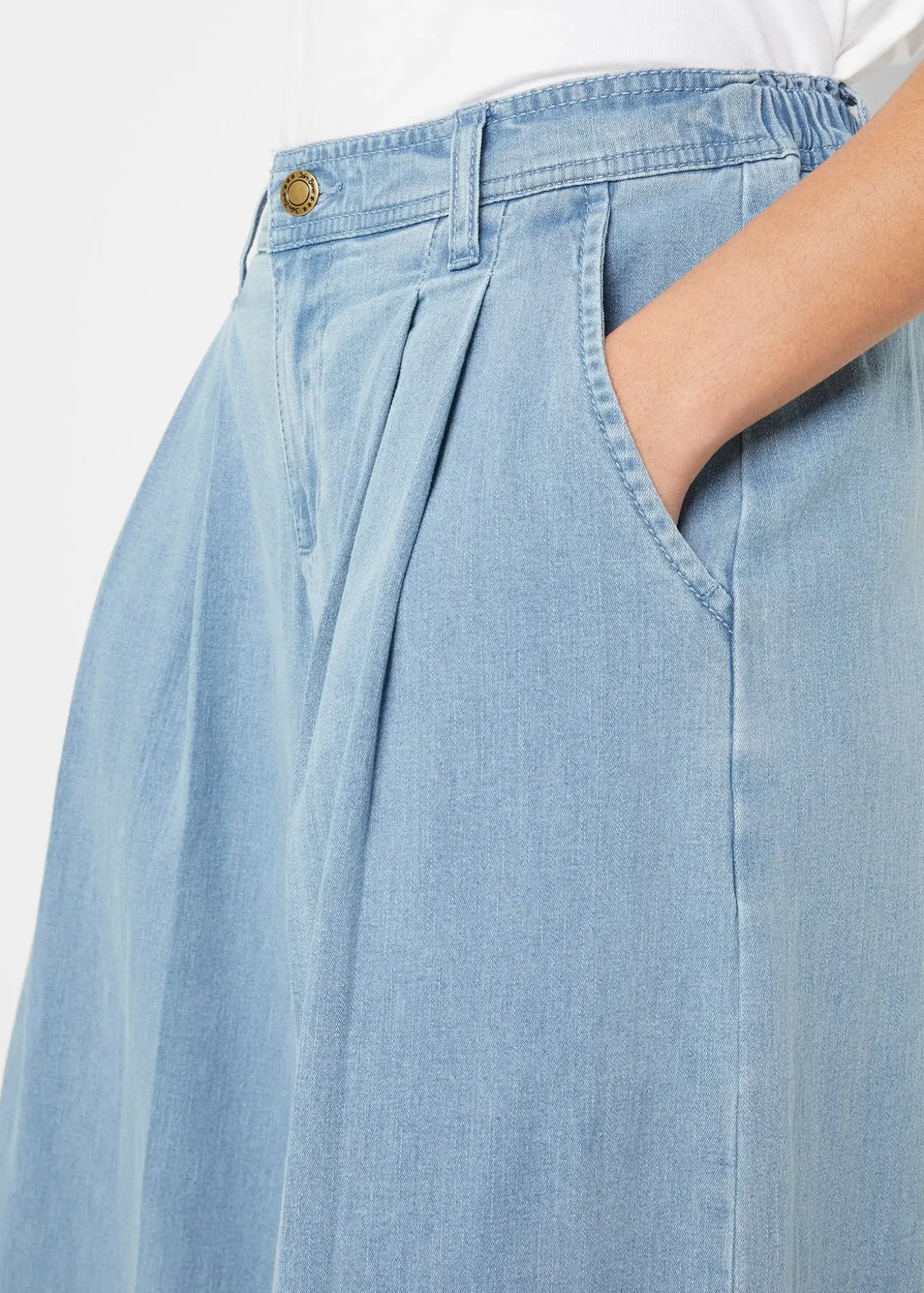 Jupe-culotte ample en jean