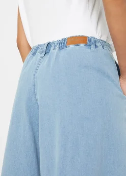 Jupe-culotte ample en jean