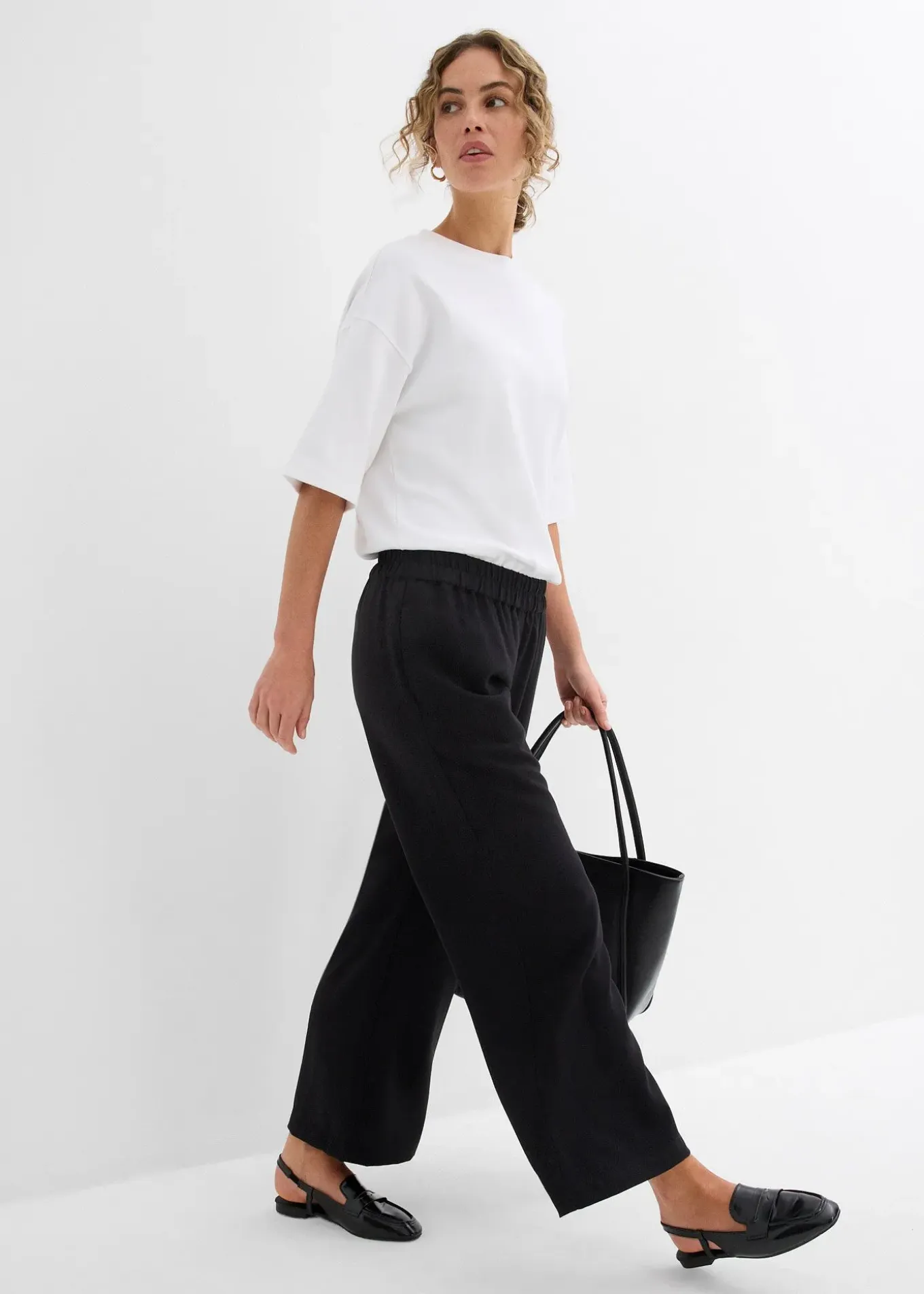 Jupe-culotte douce en viscose mélangée