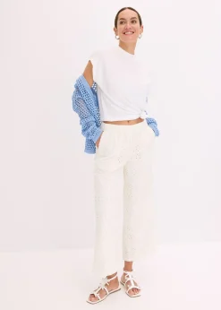 Jupe-culotte en broderie anglaise