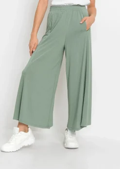 Jupe-culotte en jersey, jambes larges