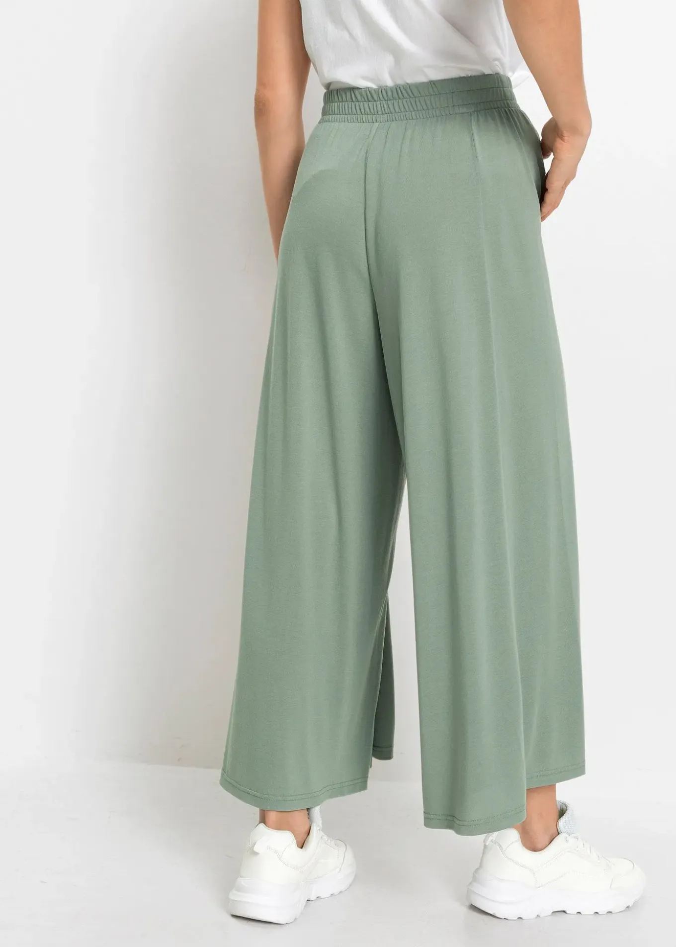 Jupe-culotte en jersey, jambes larges