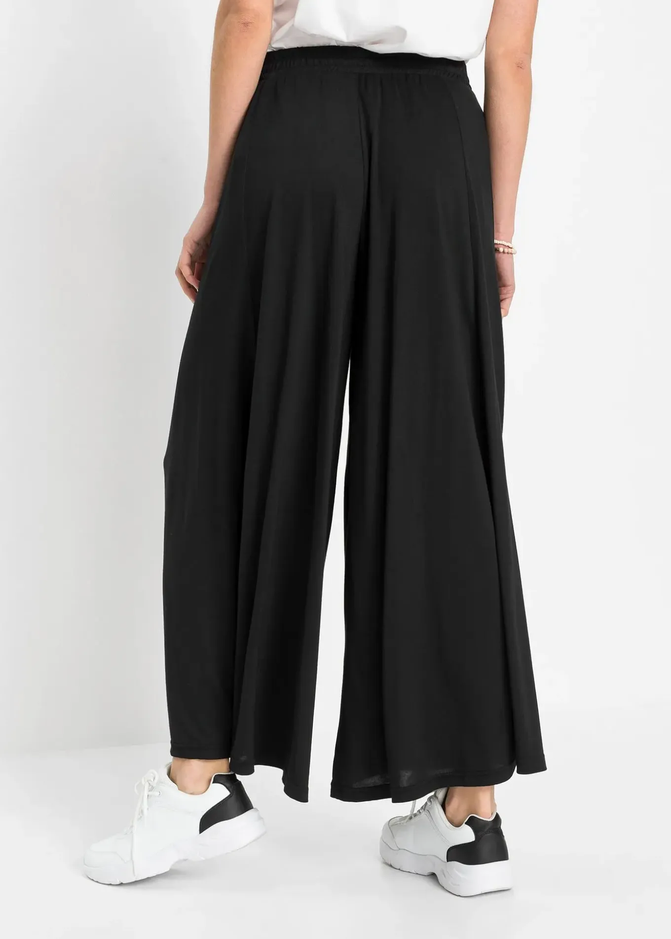 Jupe-culotte en jersey, jambes larges