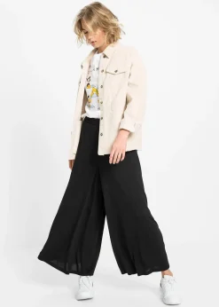 Jupe-culotte en jersey, jambes larges