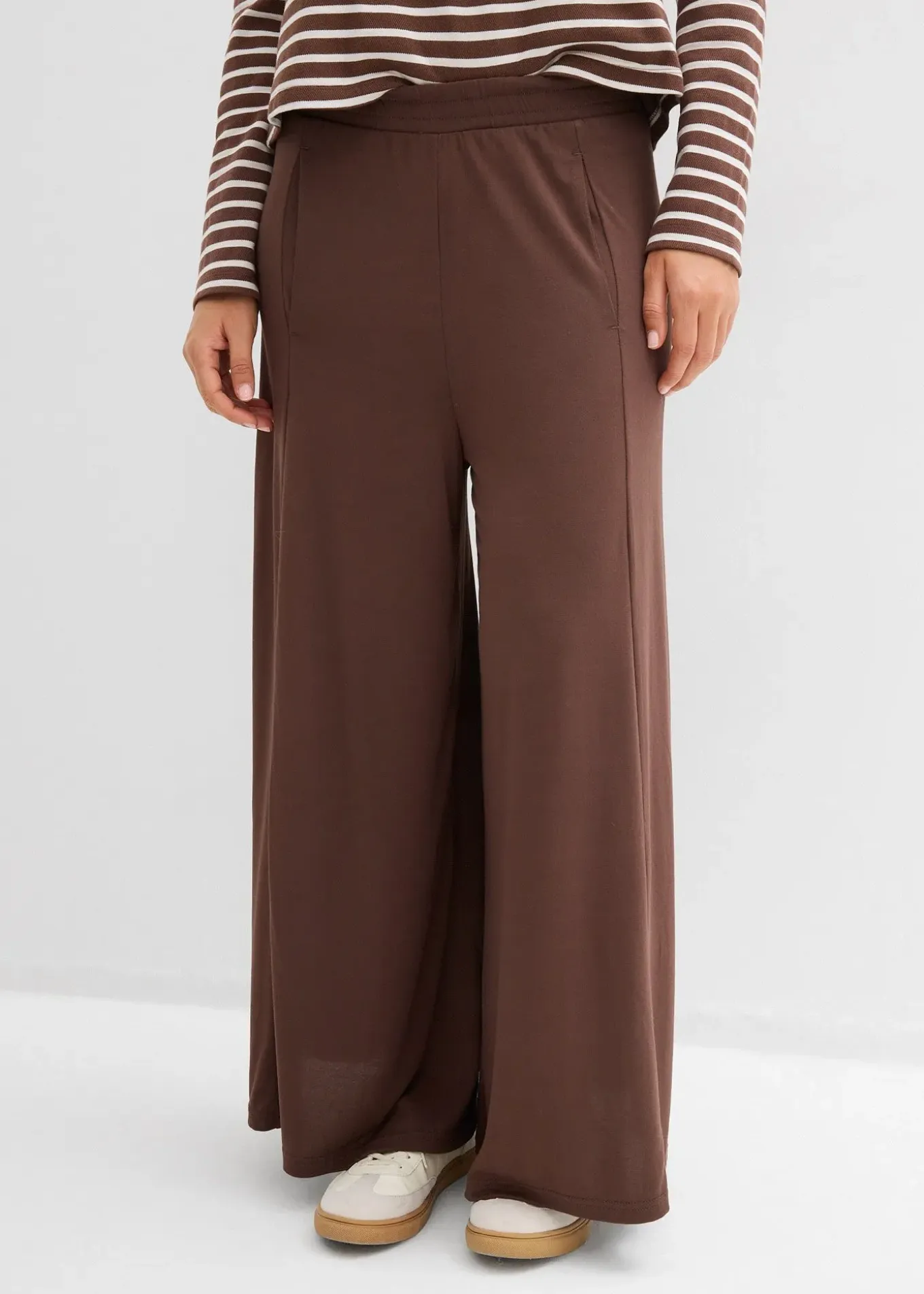 Jupe-culotte en jersey, jambes larges