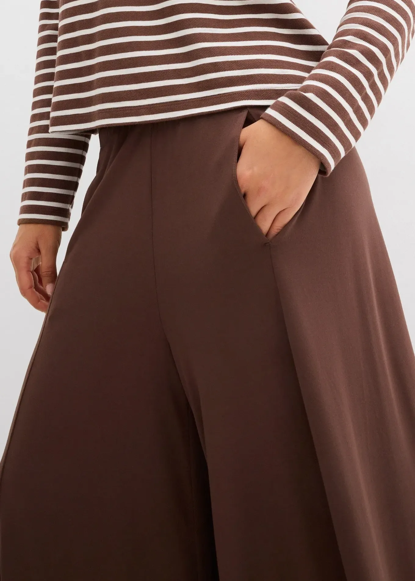 Jupe-culotte en jersey, jambes larges