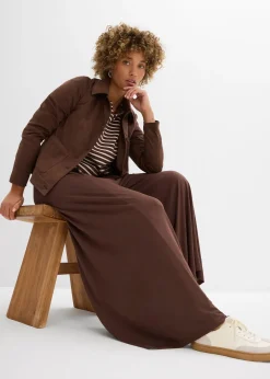 Jupe-culotte en jersey, jambes larges