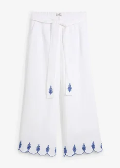 Jupe-culotte en lin avec ceinture (ens. 2 pces)