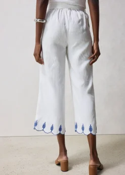 Jupe-culotte en lin avec ceinture (ens. 2 pces)