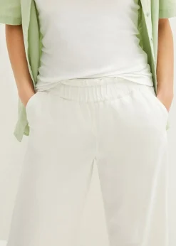 Jupe-culotte en lin, longueur mollet