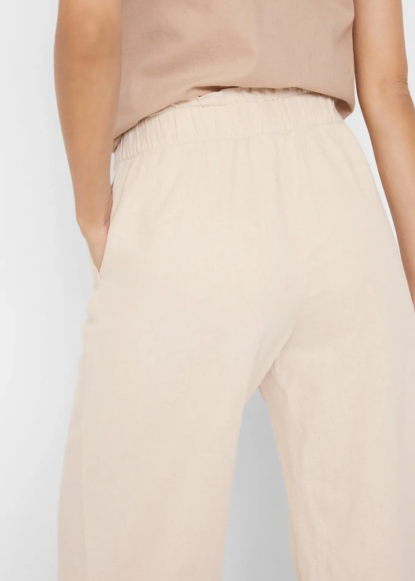 Jupe-culotte en lin, longueur mollet