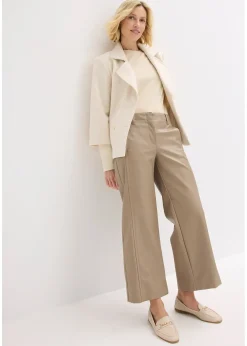 Jupe-culotte en tissu enduit