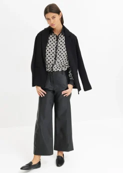 Jupe-culotte en tissu enduit