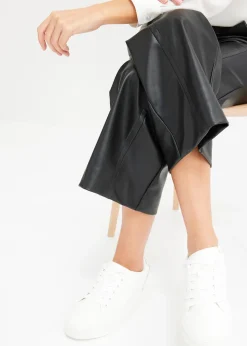 Jupe-culotte en tissu enduit