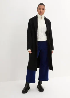 Jupe-culotte en velours côtelé stretch avec taille haute confortable, longueur 7/8