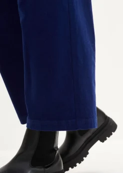 Jupe-culotte en velours côtelé stretch avec taille haute confortable, longueur 7/8