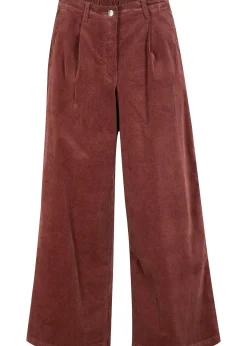 Jupe-culotte en velours côtelé stretch avec taille haute confortable, longueur 7/8