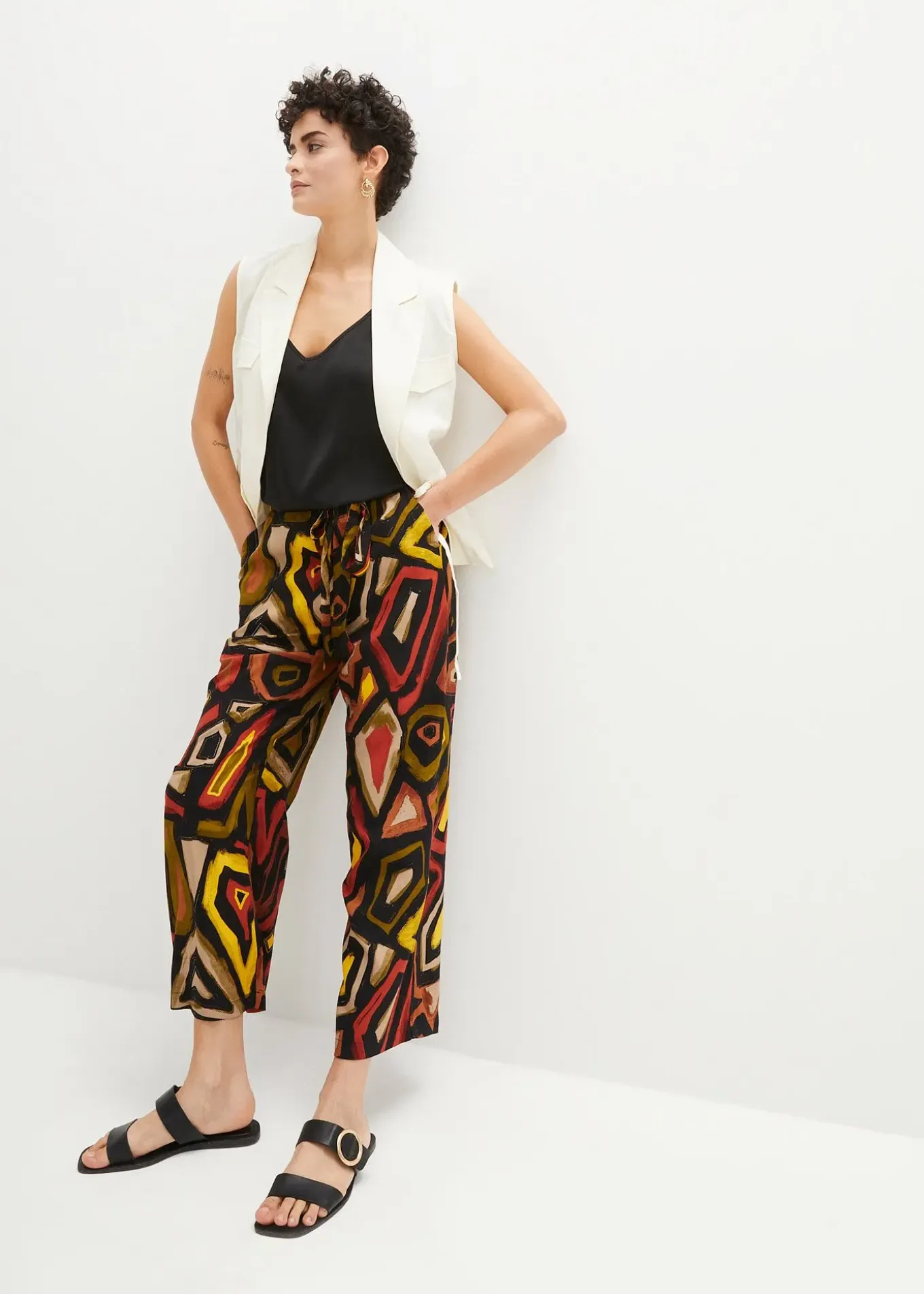Jupe-culotte en viscose