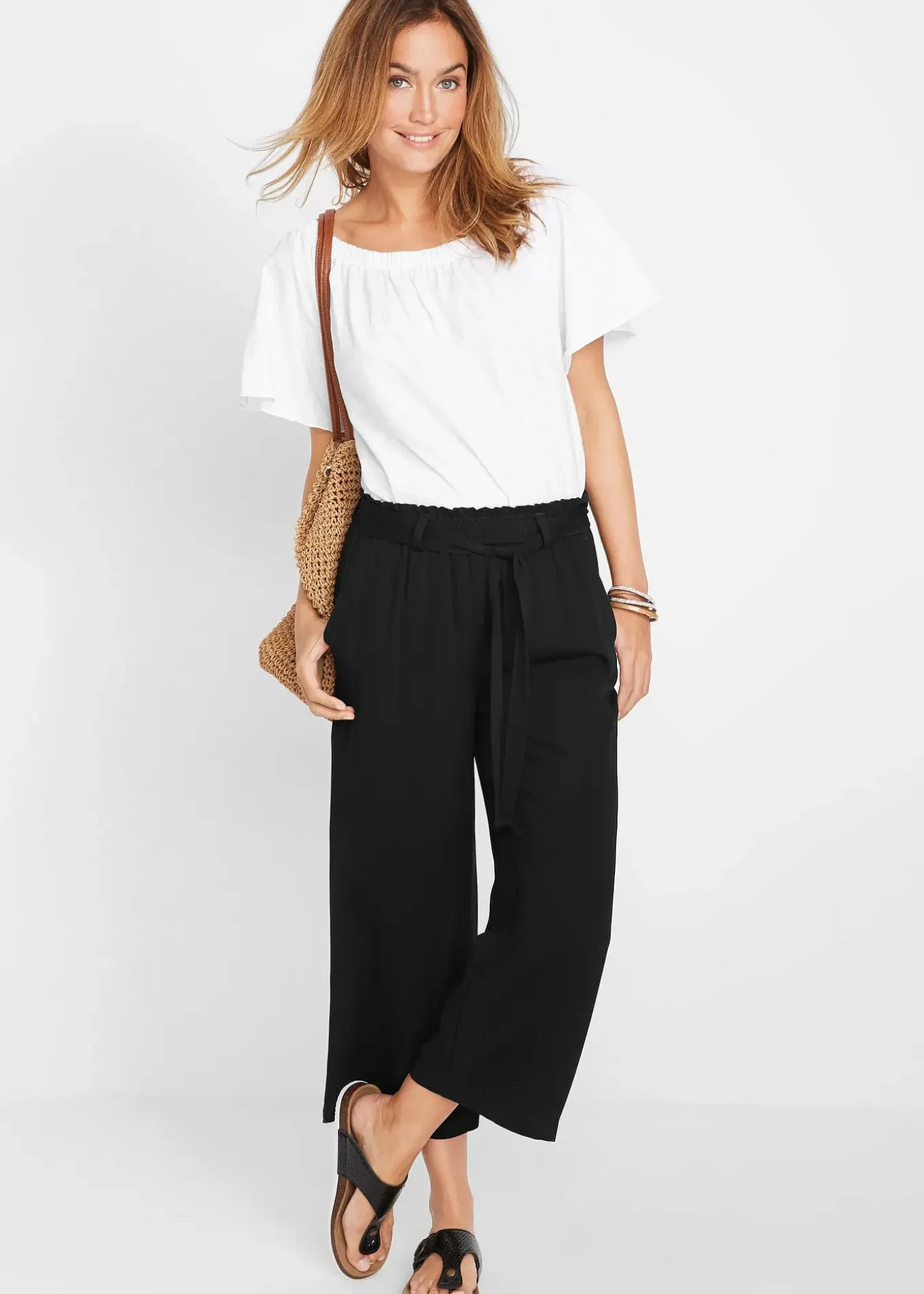 Jupe-culotte en viscose fluide