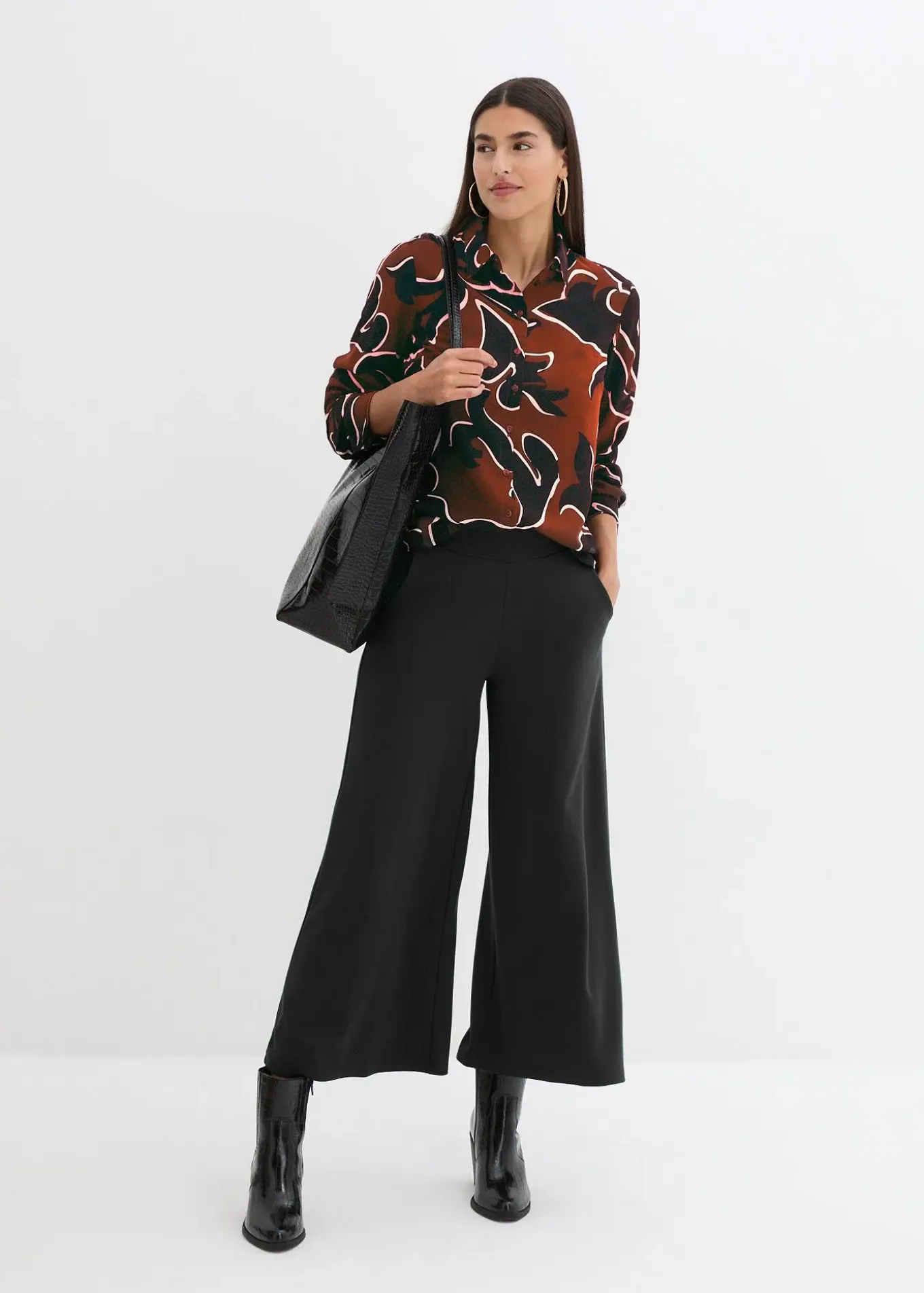 Jupe-culotte en viscose majoritaire