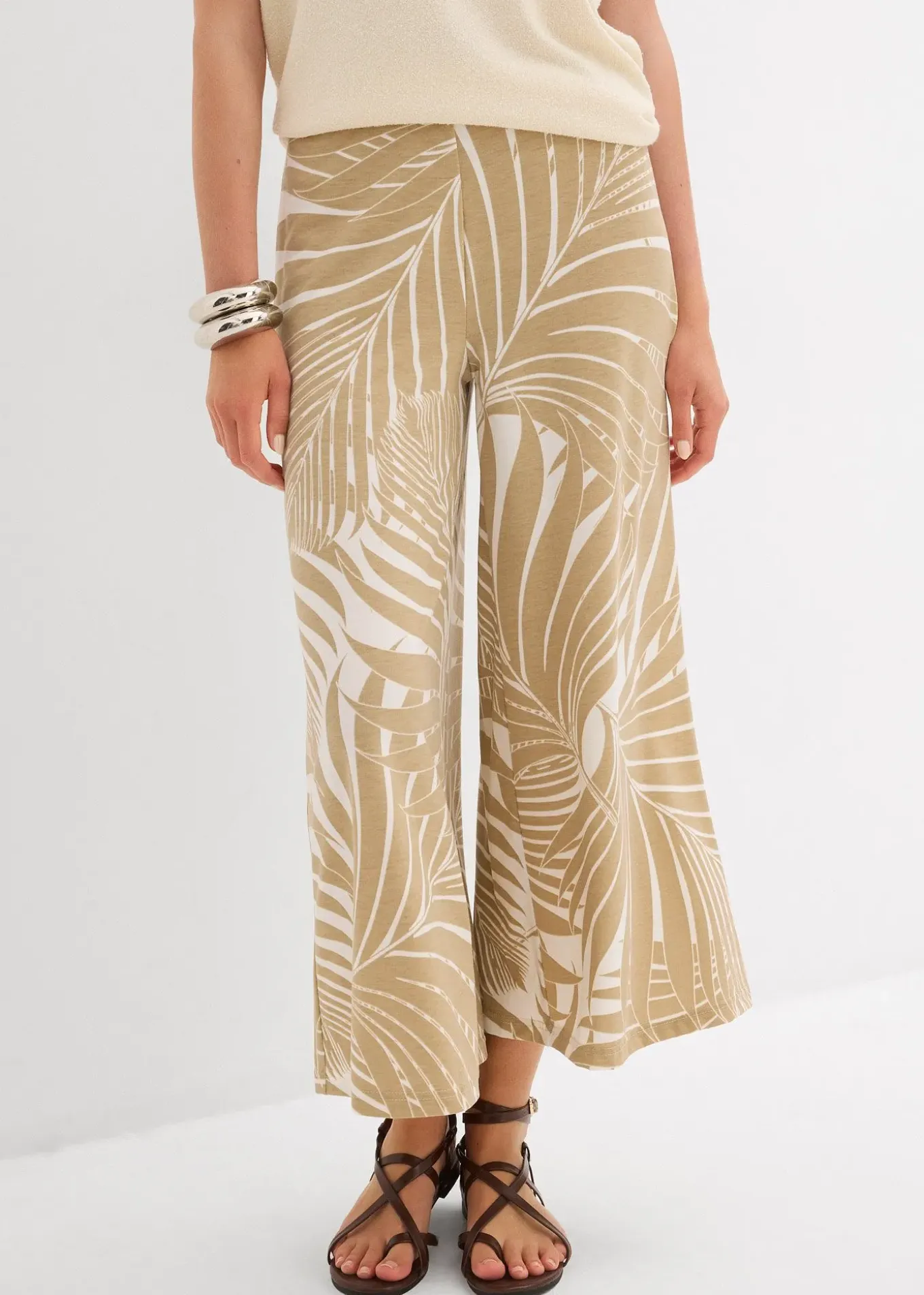 Jupe-culotte fluide en viscose mélangée