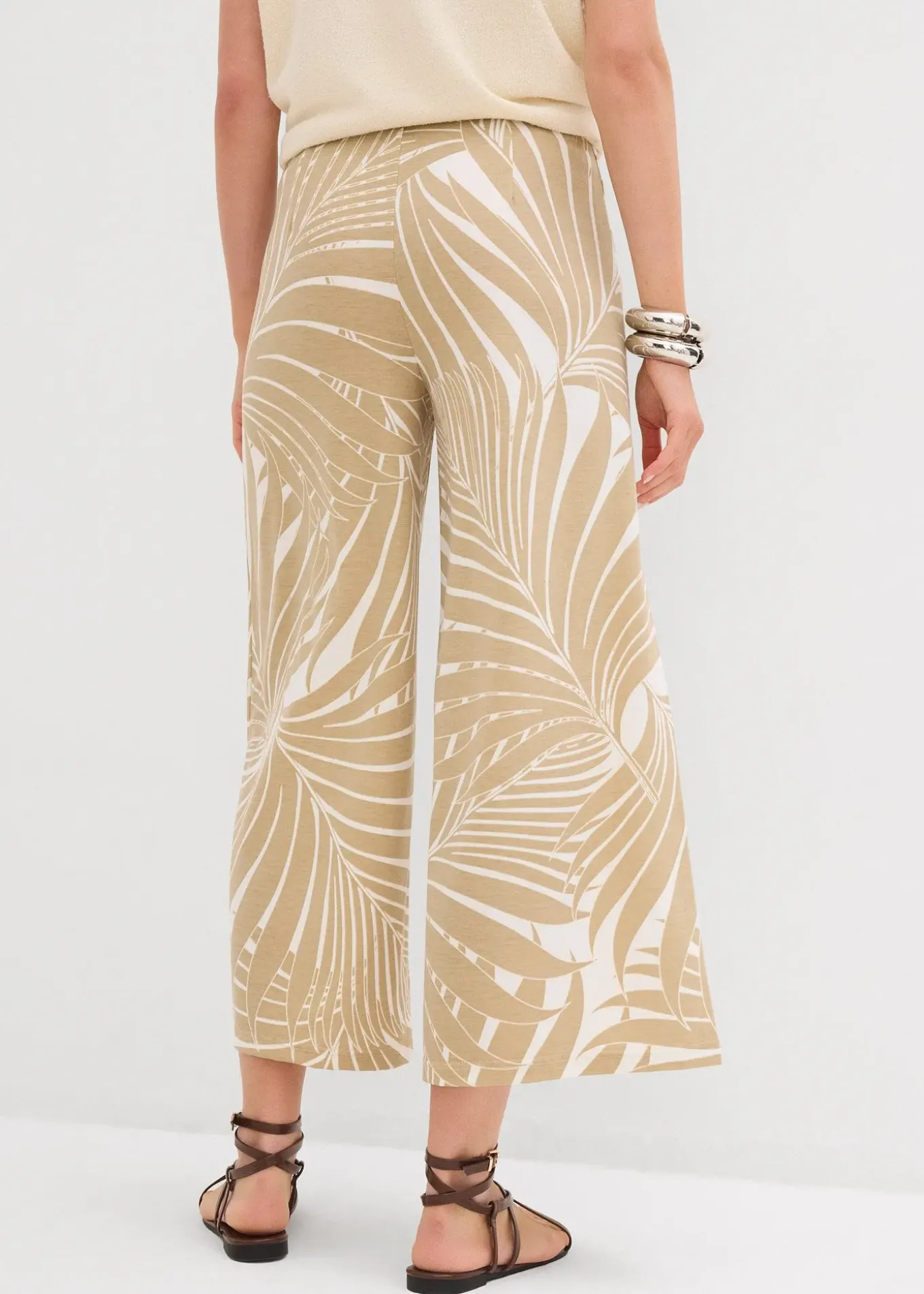 Jupe-culotte fluide en viscose mélangée