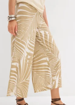 Jupe-culotte fluide en viscose mélangée