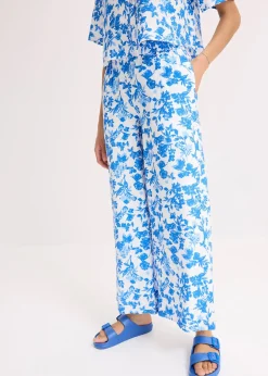 Jupe-culotte fluide en viscose mélangée