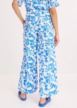 Jupe-culotte fluide en viscose mélangée