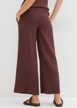 Jupe-culotte fluide en viscose mélangée