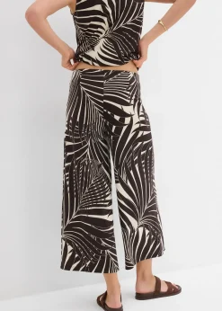 Jupe-culotte fluide en viscose mélangée