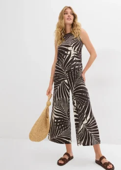 Jupe-culotte fluide en viscose mélangée