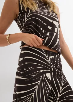 Jupe-culotte fluide en viscose mélangée